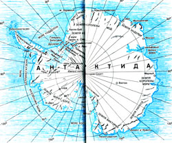 Карта Южного полюса
