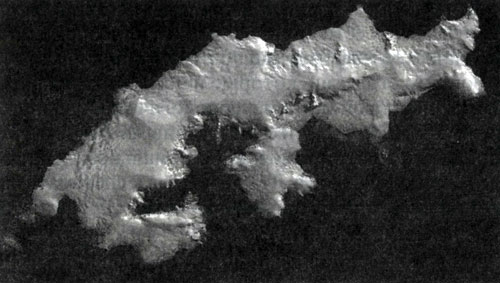 Рис. 3. Ледниковый купол о-ва Кинг-Джордж. Изображение SPOT HRV